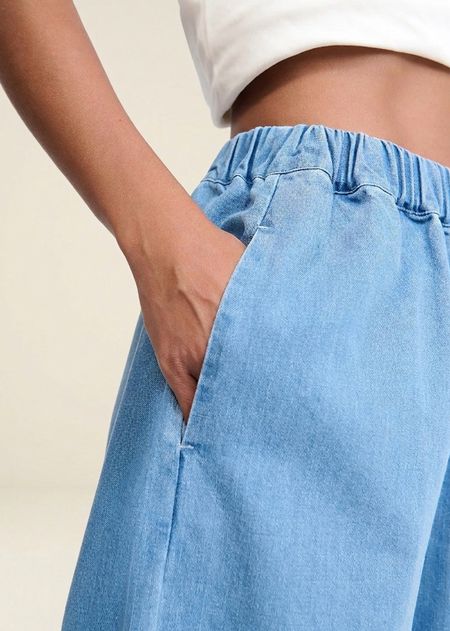 Pantalon en coton bio | denim clair "pacific" - émoi émoi