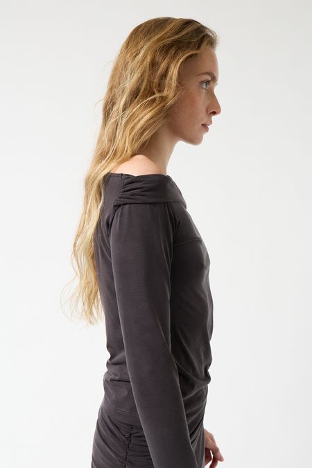 Top manches longues en lyocell et sorona | Galena twist top - AMT Studio