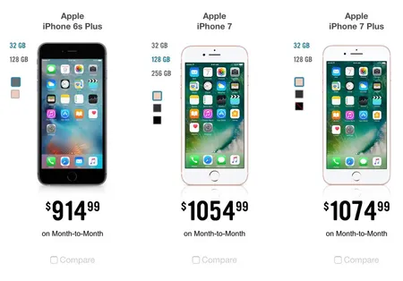 Quand pour 20$ de plus vous pouvez bénéficier d'un Iphone 7 plus au lieu d'un Iphone 7...