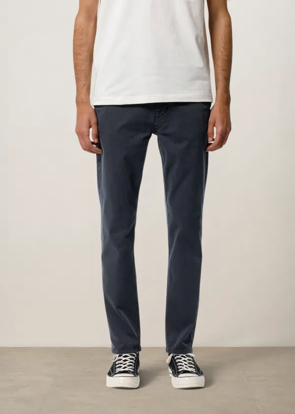 Chino coupe slim en coton biologique | bleu "Easy alvin dark midnight", Nudie Jeans