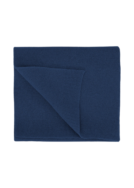 Écharpe en laine mérinos recyclée | bleu "merino wool scarf - marine blue"