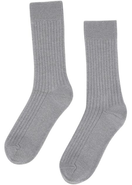 Chaussettes en laine mérinos recyclée | gris "heather grey" - Colorful Standard