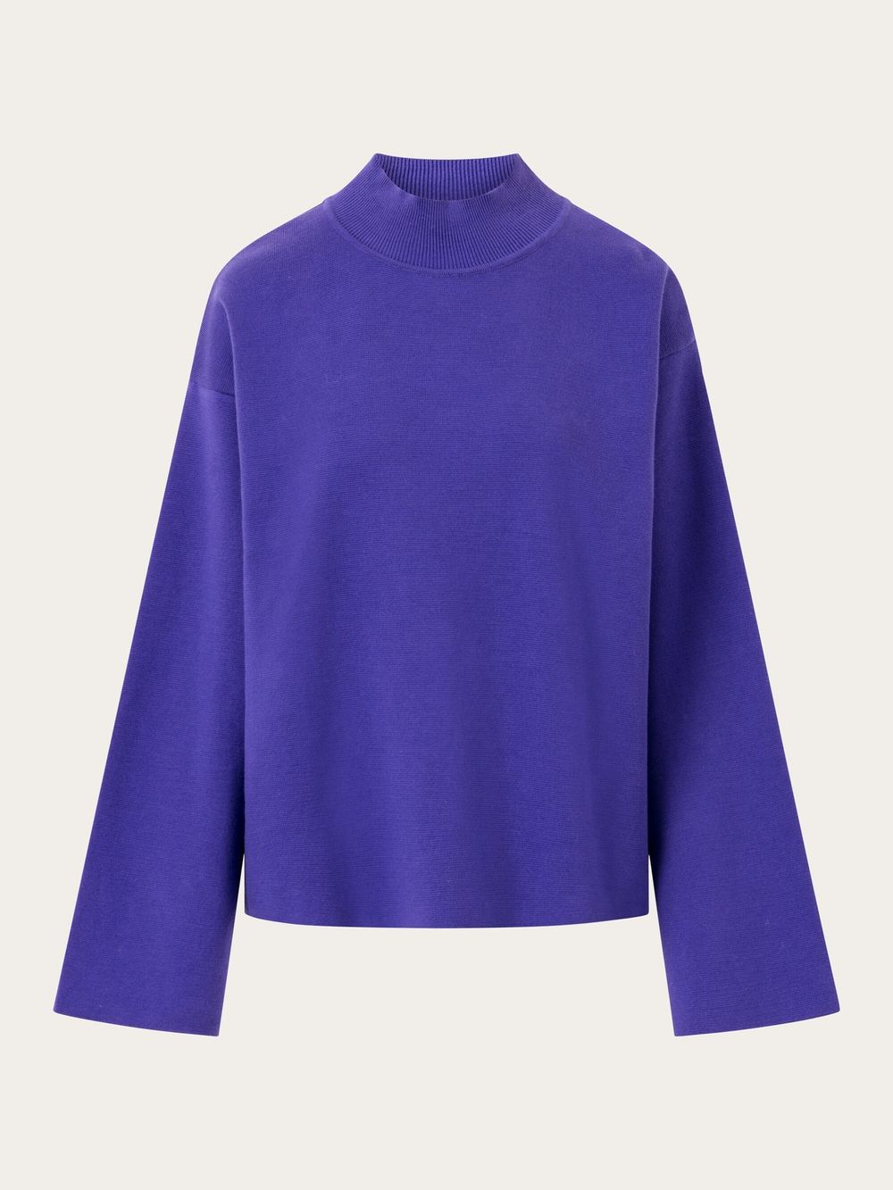 Pull en maille de coton bio | violet "cotton high neck knit deep purple ...