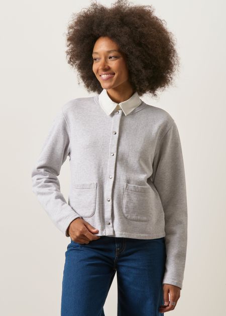 Gilet en coton bio | gris chiné - WeDressFair