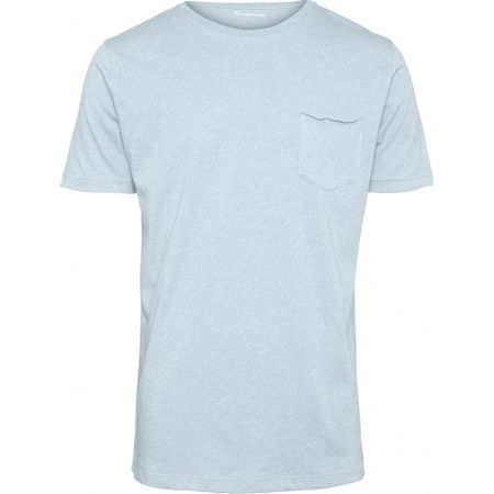 T-shirt bleu clair à poche en coton bio - alder