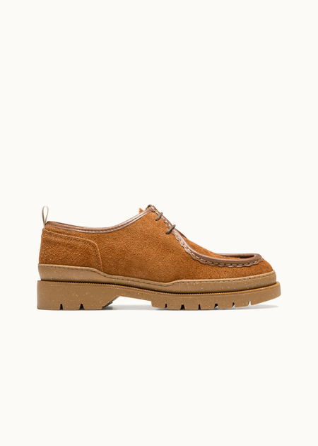 Derbies en cuir sans chrome certifié | marron "major vp oak 2 cognac" - Kleman
