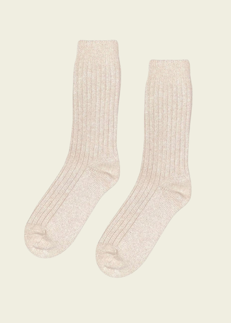 Chaussettes en laine mérinos recyclée | écru "ivory white"