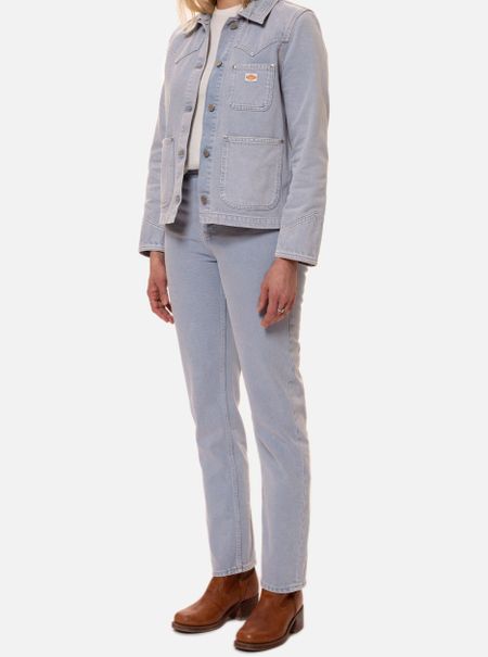 Jeans mit geradem Schnitt in Washed-Violett aus Bio-Baumwolle - lofty lo purple mist, Nudie Jeans, Foto 1