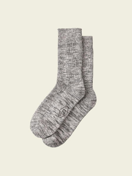 Chaussettes épaisses en matières recyclées | gris "chunky socks greymelange" - Nudie Jeans