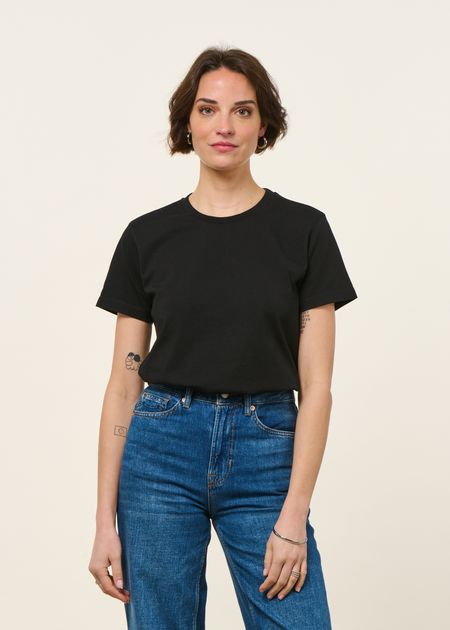T-shirt en coton bio | noir - WeDressFair