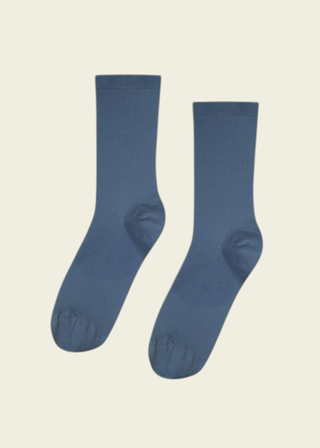 Chaussettes hautes  en coton bio | bleu pétrole "petrol blue"