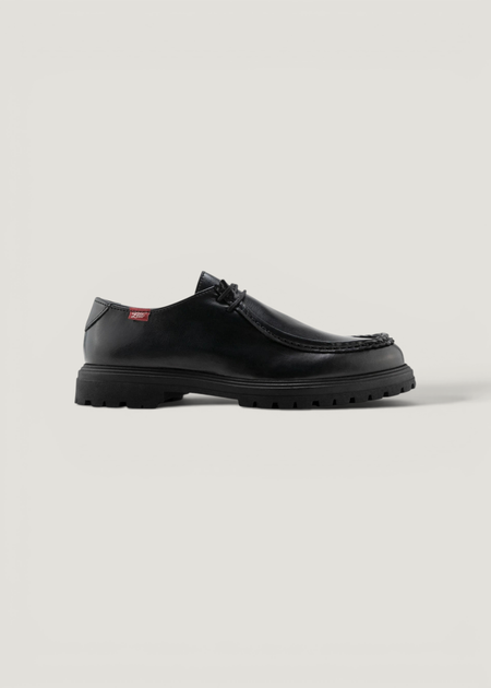 Derbies vegan en matières végétales et recyclées | noir "Soajo"