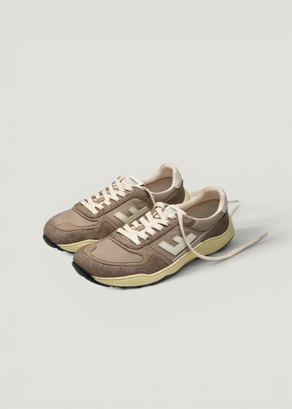 Baskets barefoot en cuir certifié | marron "Zero drop taupe vanilla", Flamingos Life