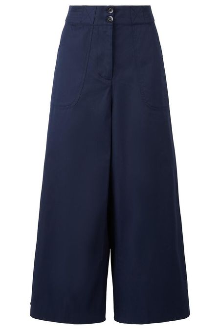 Pantalon ample 7/8 marine en coton bio - iva trousers navy, People Tree, photo 6