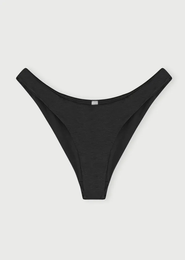 Bas de maillot en matières recyclées | noir "swim cheeky bikini bottom - black", Organic Basics