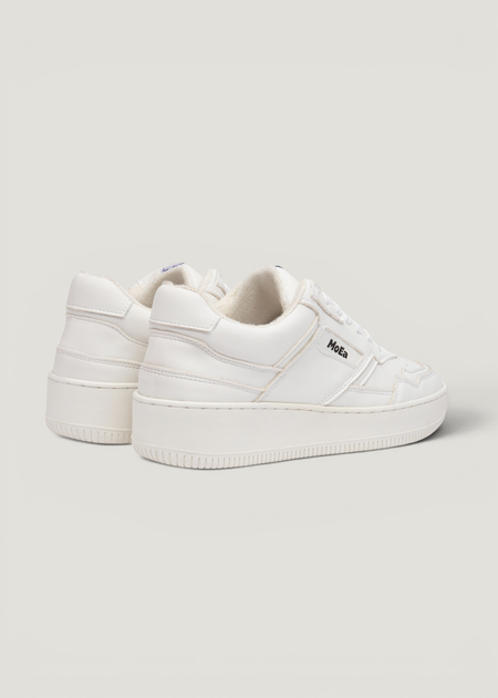 Baskets vegan en matière végétale | blanc "gen 1 corn full white" - Moea
