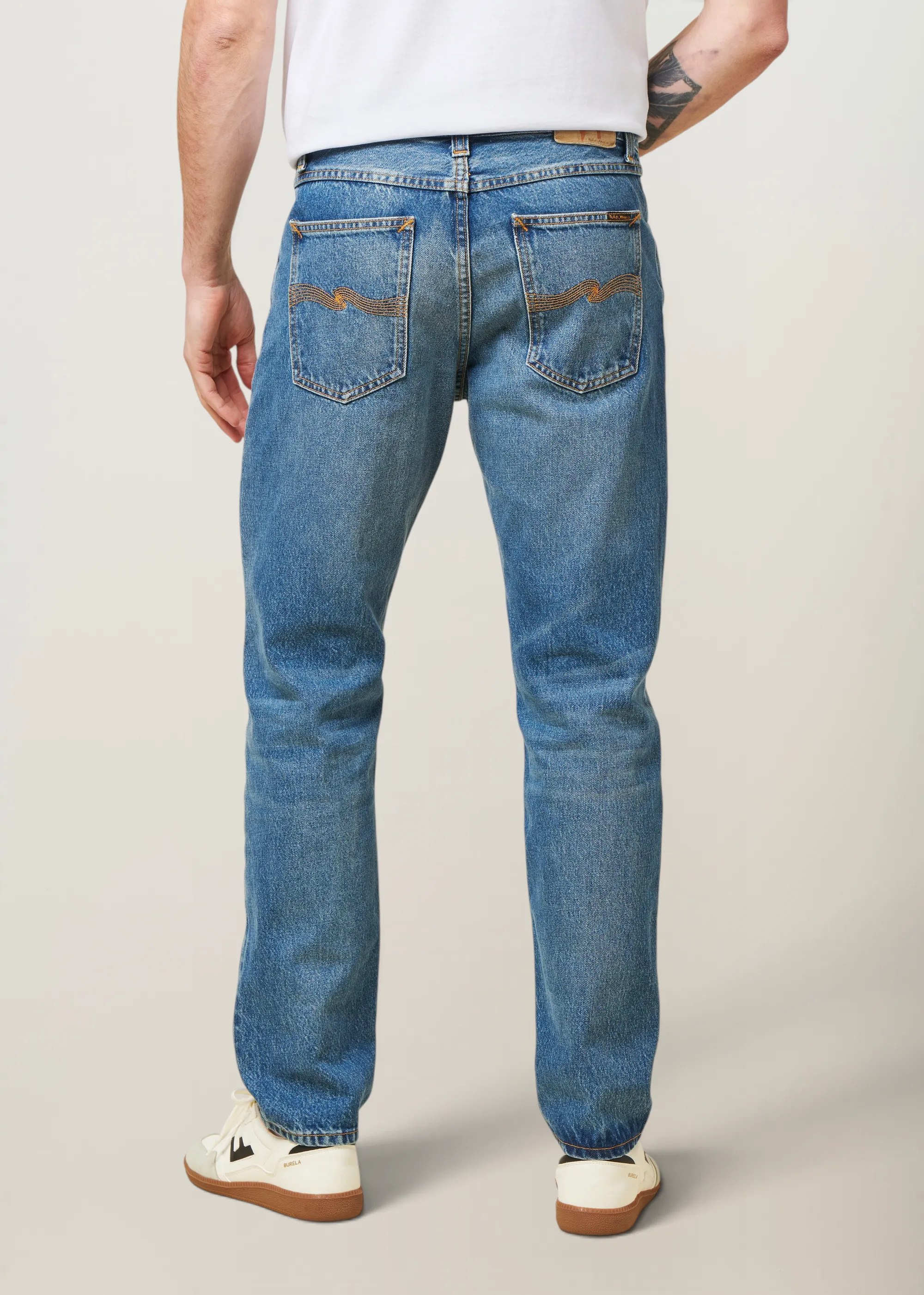 Jean fuselé en coton bio | bleu délavé "steady eddie ii blue haze", Nudie Jeans, photo 3