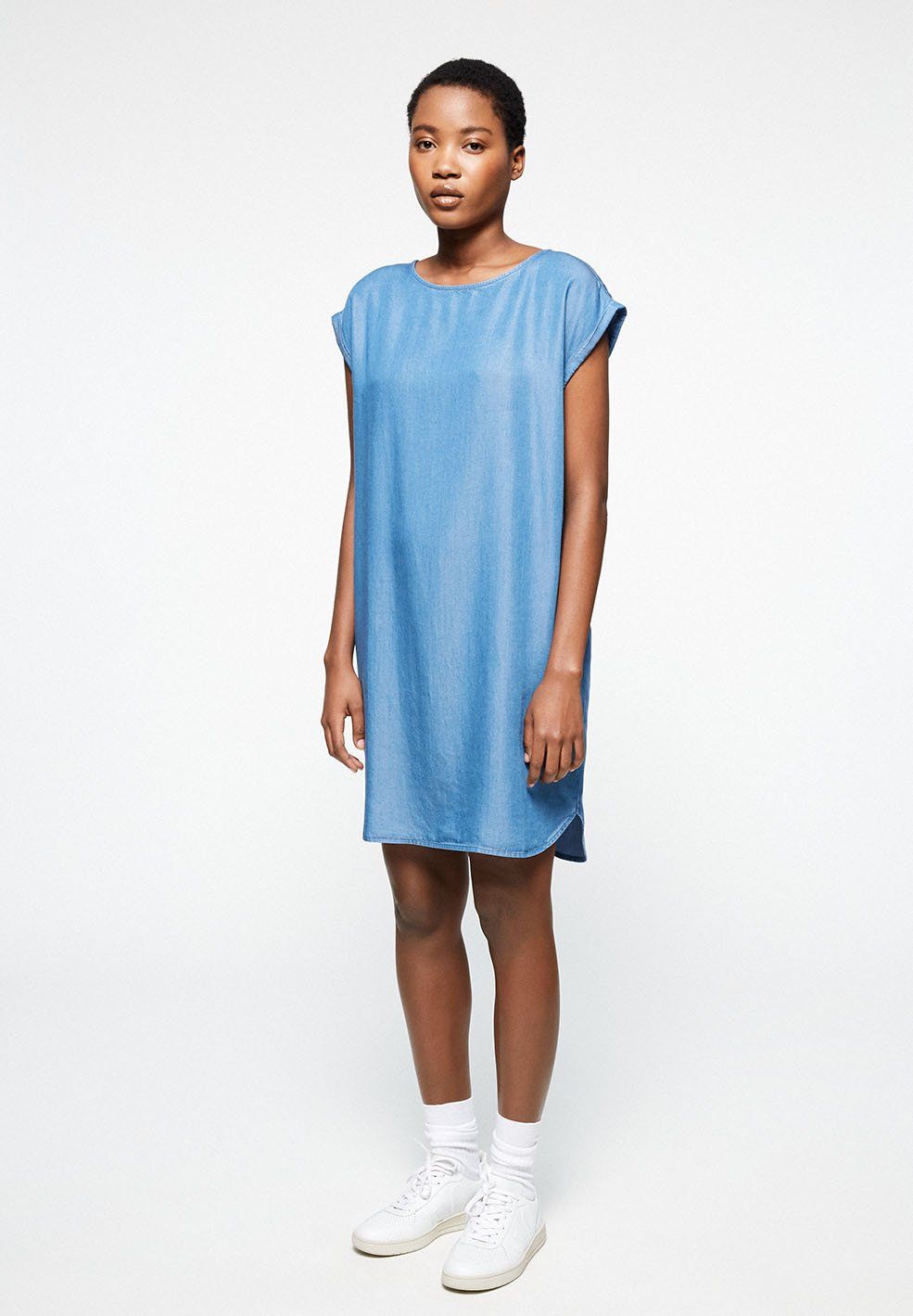 Robe bleue en coton bio - hilaa, Armedangels, photo 2