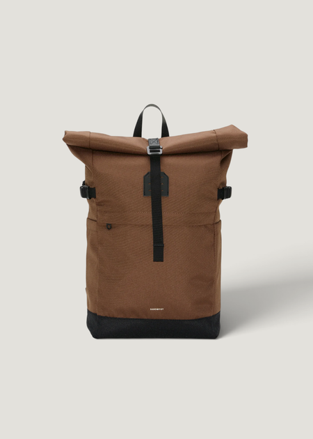 Sac à dos 23l en matière recyclée | marron "Icon rolltop backpack 14 - brown" - Sandqvist