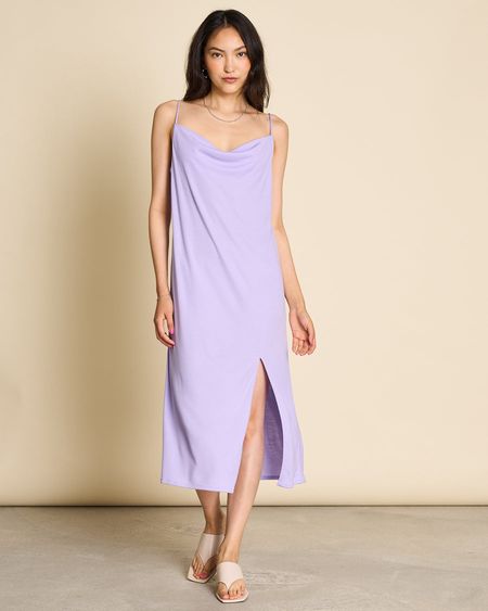Robe midi à bretelles en tencel | lilas "midi dress helen lavender", Jan'n June, photo 5