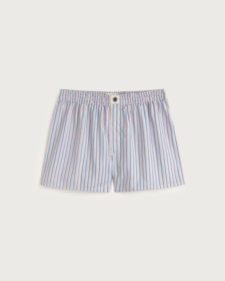 Caleçon en coton bio | rayé "Blue colliure stripes boxer"