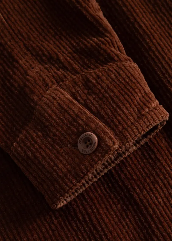 Veste velours en coton bio | marron "Jacket stiby corduroy cappuccino brown", Dedicated