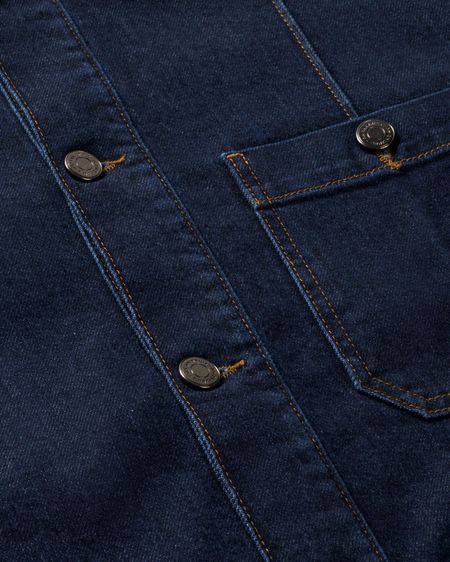 Jacke aus Bio-Baumwoll-Denim | Blau "dark clean denim gus jacket", Thinking Mu, Foto 7