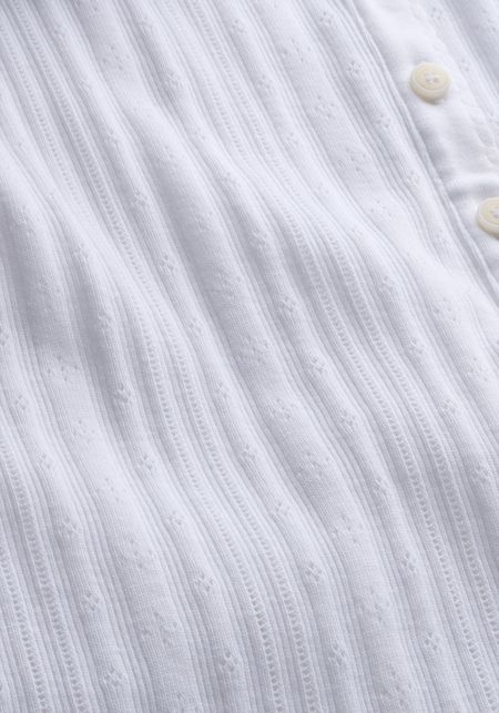 Pointelle-Top aus Bio-Baumwolle | Weiß "Pointelle top - white", Armedangels, Foto 4