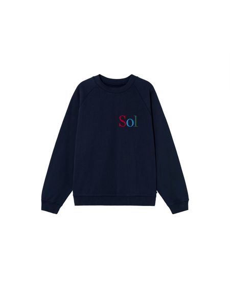 Sweatshirt aus Bio-Baumwolle | Blau "sol type navy pepe sweatshirt - blue", Thinking Mu, Foto 5