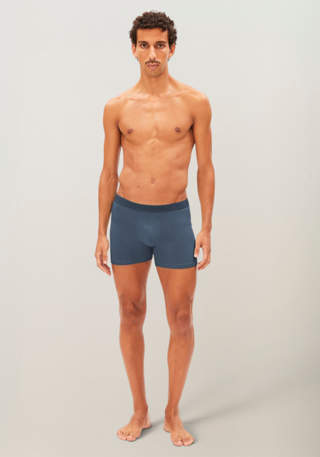Boxer en modal | bleu "Ricaard boxer brief - dusty moon", Armedangels, photo 4