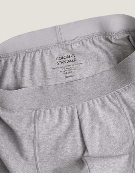 Boxer uni en coton bio | gris "heather grey", Colorful Standard, photo 5