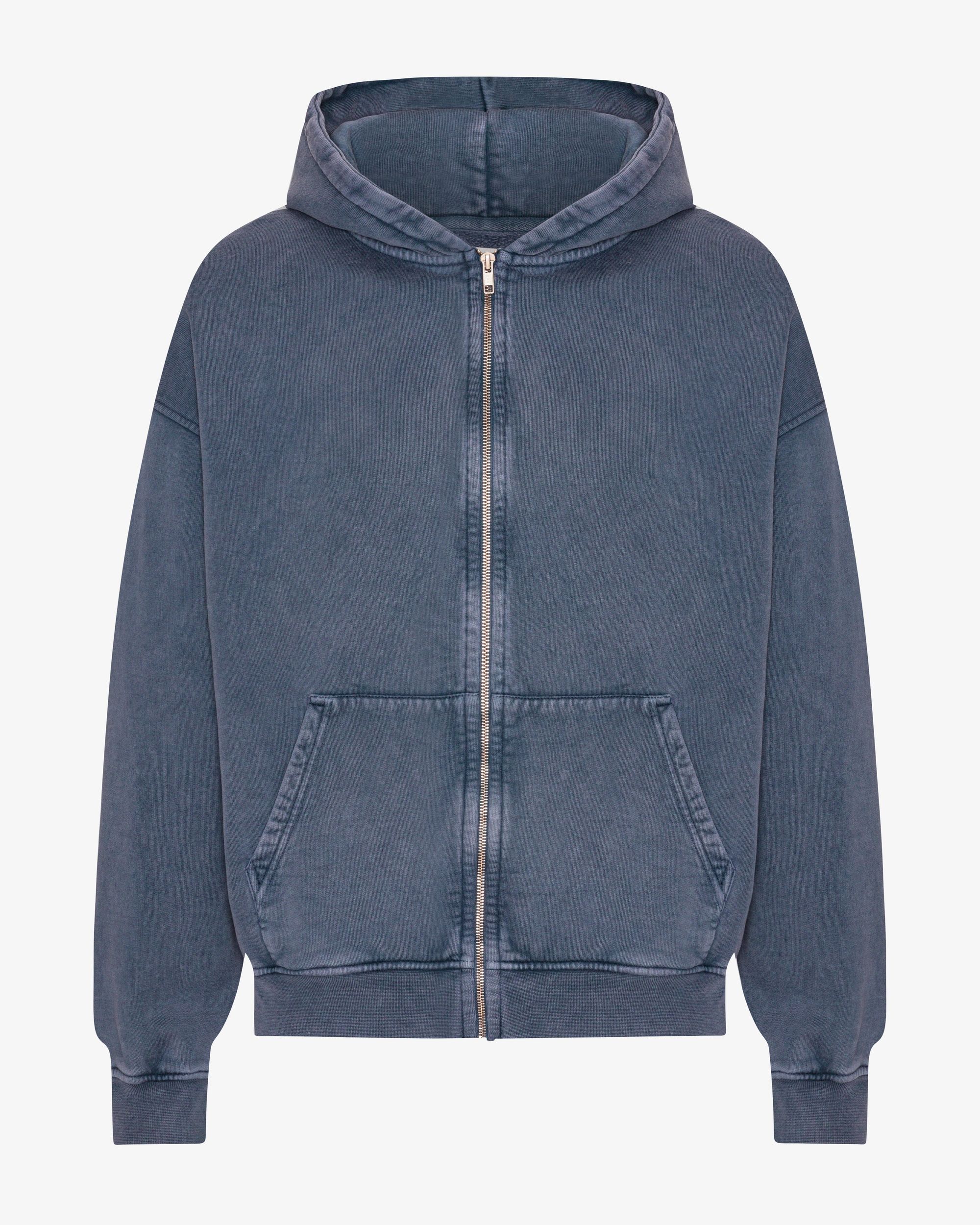 Sweat zippé oversize en coton bio | bleu "organic oversized zip hood - neptune blue", Colorful Standard, photo 6