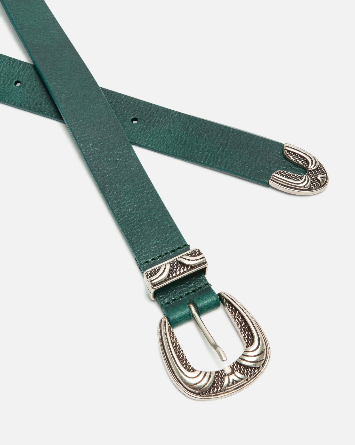 Ceinture made in france en cuir tannage végétal | vert foncé "keith forest", KOST Paris, photo 2