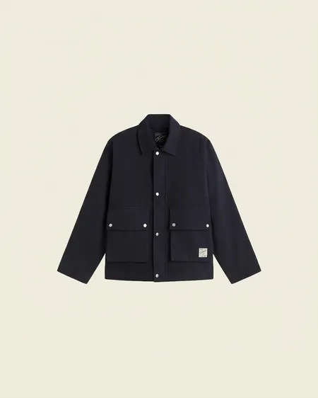 Veste en coton bio | marine "navy callum jacket", Thinking Mu, photo 4