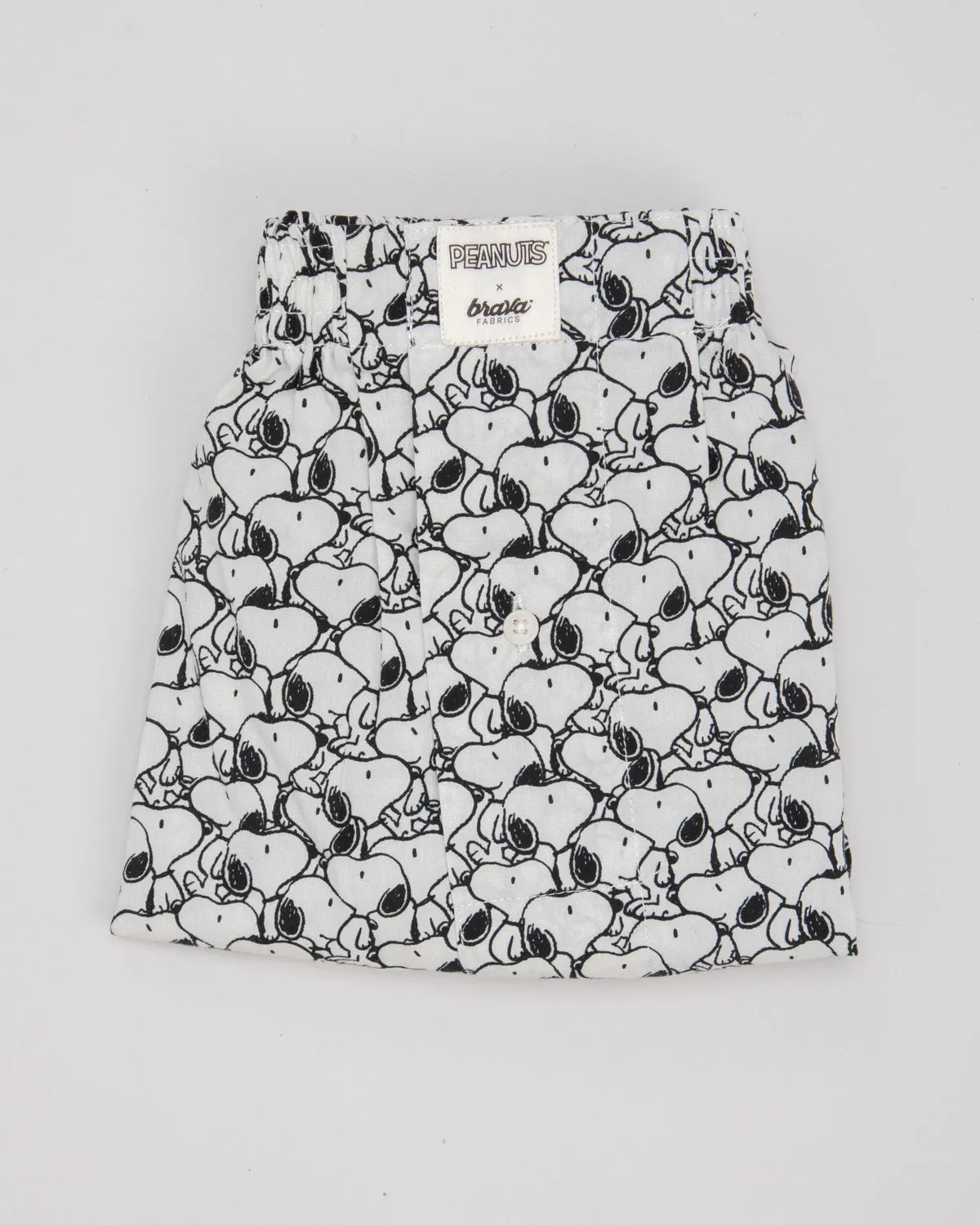 Caleçon à imprimés en coton bio | blanc "peanuts b&w cotton boxers ecru", Brava Fabrics, photo 2