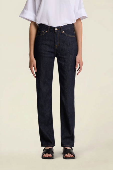 Jean droit léger en coton bio | brut "Inoe - cotton flex 9.5oz rinse", Kings of Indigo, photo 1
