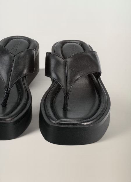 Plateau-Sandalen aus zertifiziertem Leder | Schwarz "danya - black", Vagabond, Foto 4