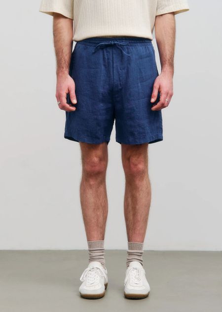 Short en coton bio | bleu "Relaxed shorts organic cotton - ocean blue" - Rotholz