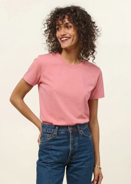 T-shirt en coton bio | vieux rose