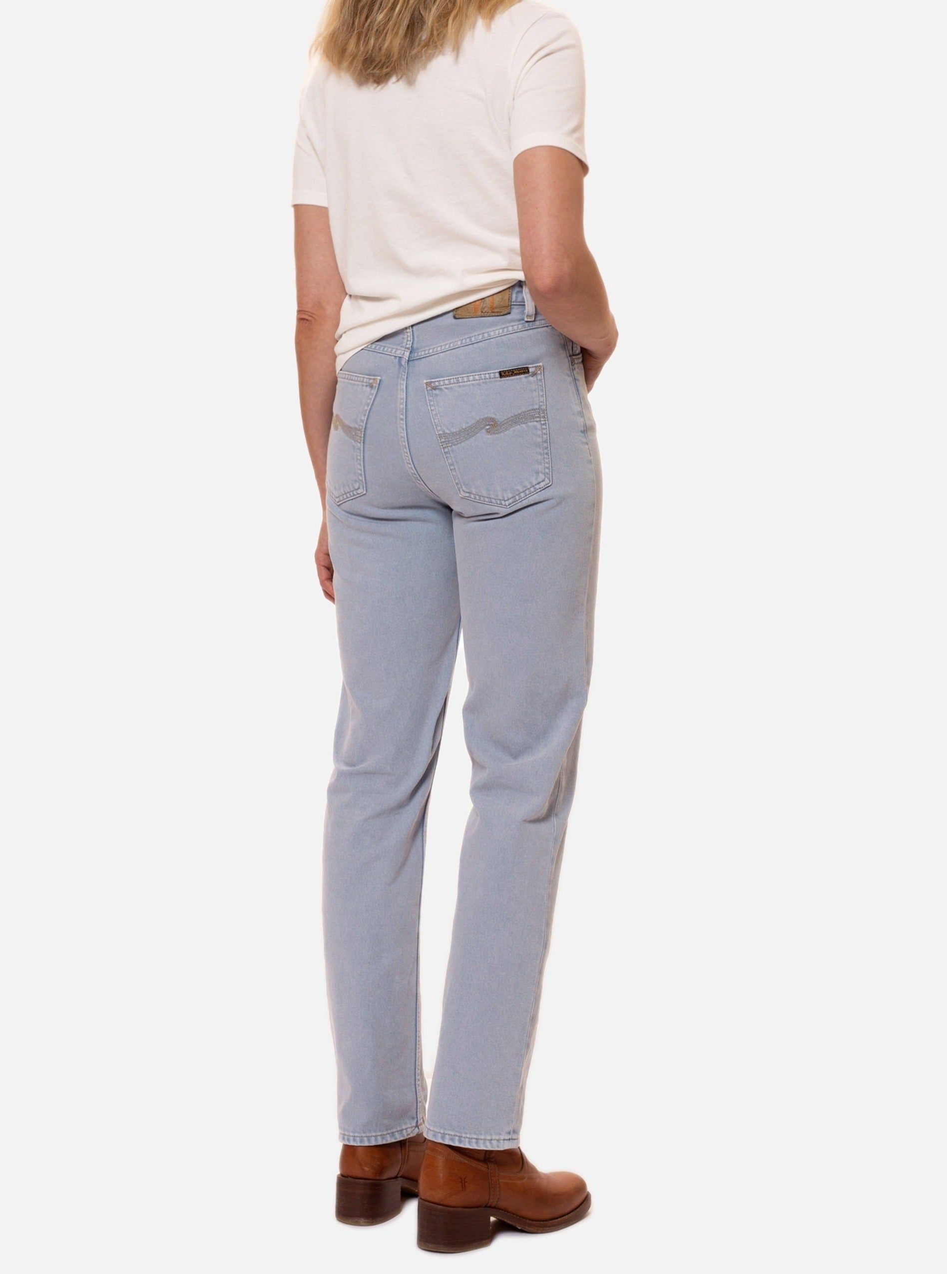 Jeans mit geradem Schnitt in Washed-Violett aus Bio-Baumwolle - lofty lo purple mist, Nudie Jeans, Foto 2
