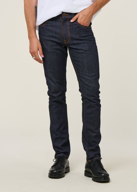 Jean slim en coton bio | brut "lean dean dry 16 dips" - Nudie Jeans