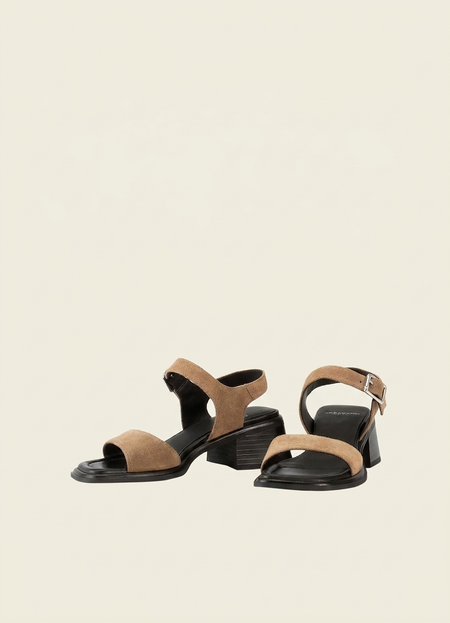 Sandales à talons allure en cuir certifié | marron "ines dk sand" - Vagabond