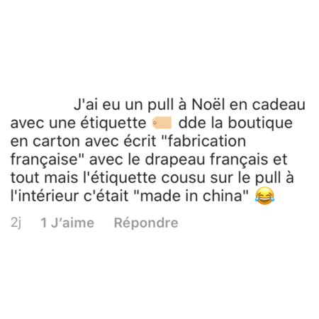 Exemple d'un argument "Made in France" comme green-washing.