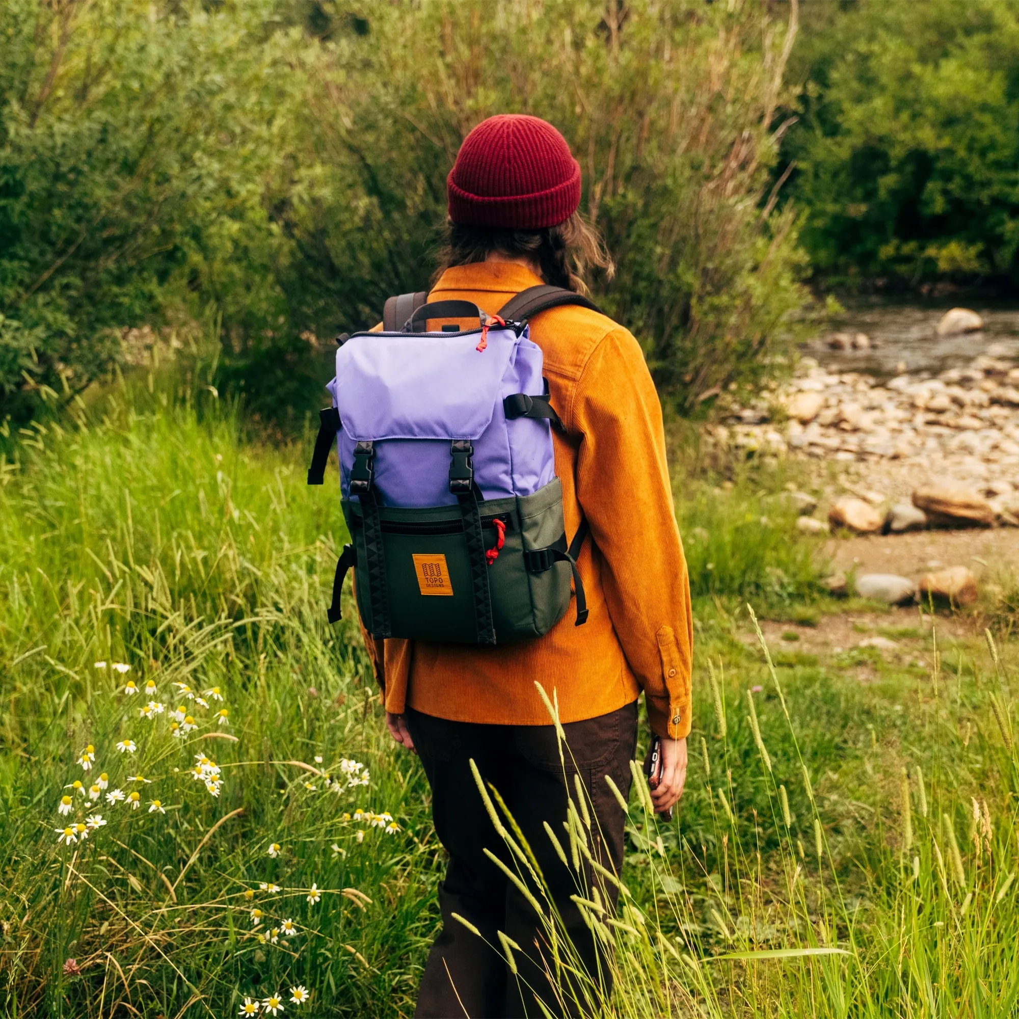 Sac à dos 20L en nylon recyclée | violet et vert "Rover pack classic 20l", Topo Designs, photo 2