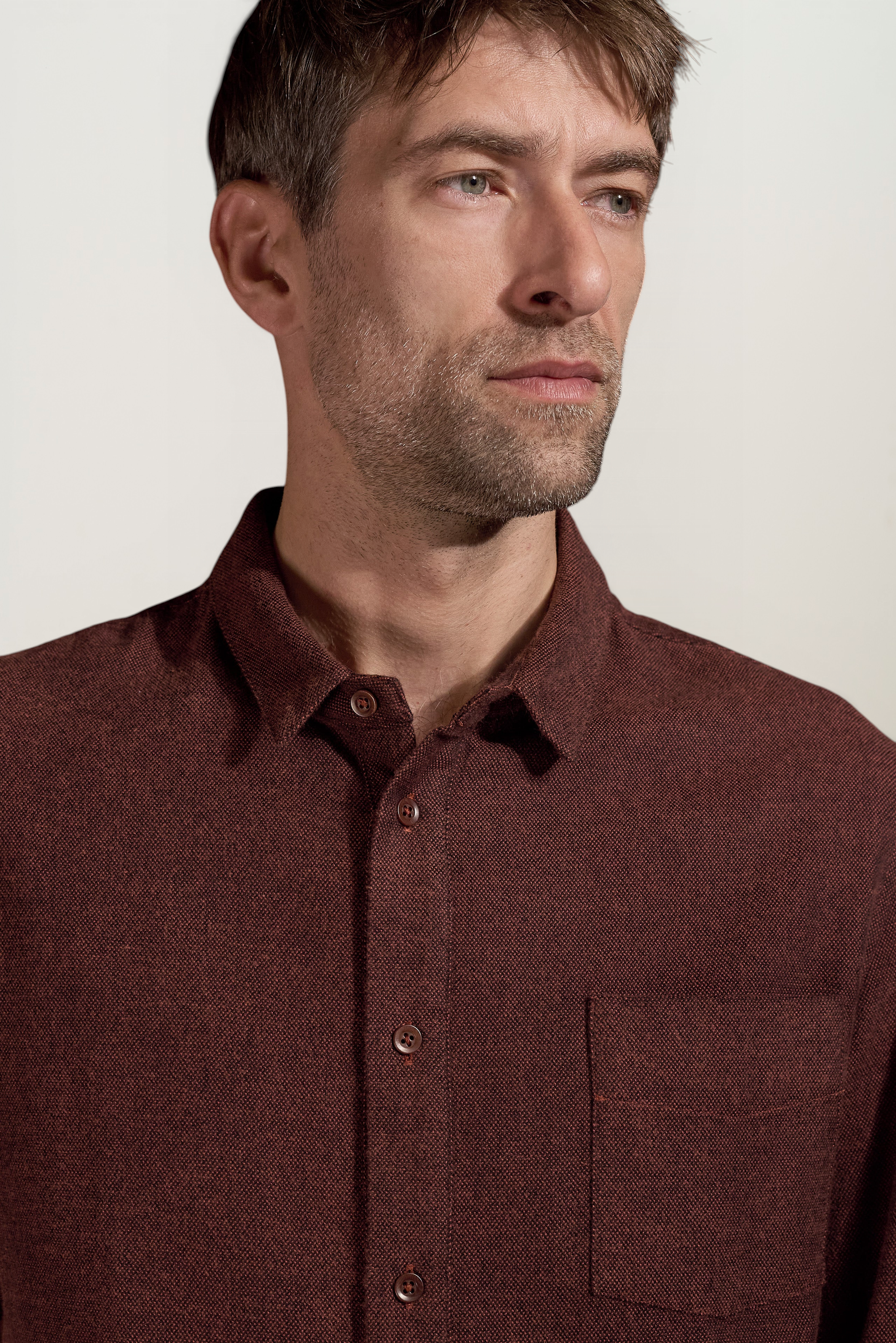 Chemise flanelle en coton bio | rouille "Simon eco flannel brick", About Companions, photo 3