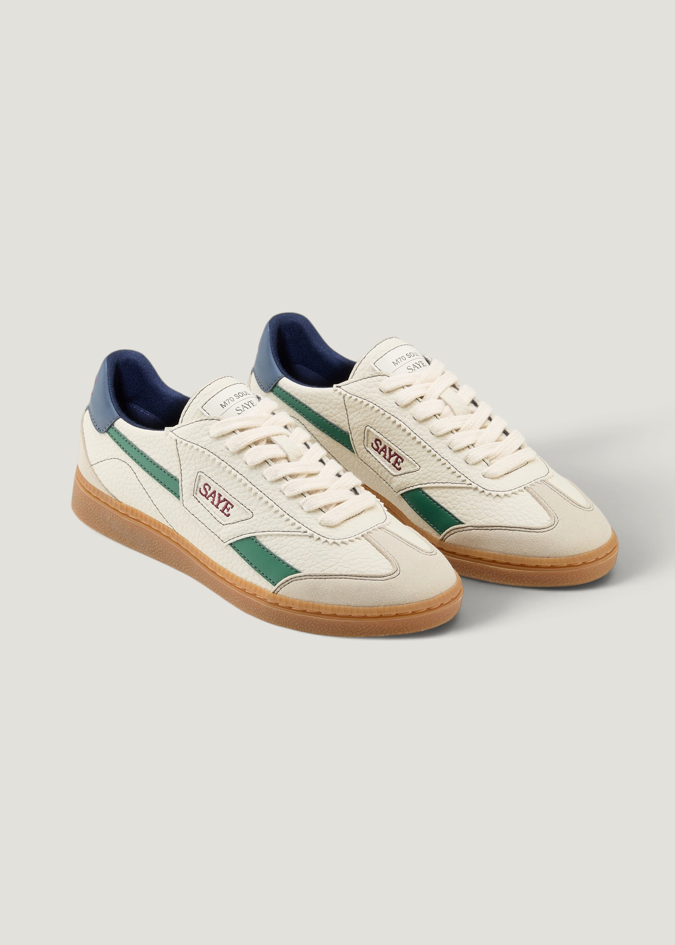 Vegane Sneaker | Beige und Blau "M70 soul lignify - pine & midnight", SAYE, Foto 1
