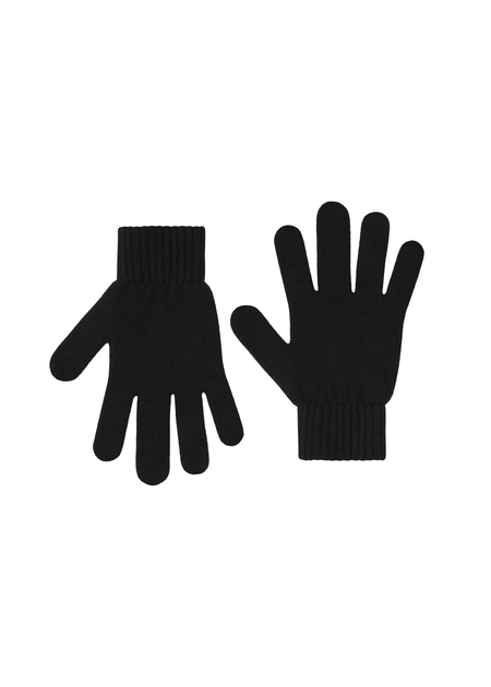 Gants en laine merinos recyclées | noir "wool gloves - deep black"