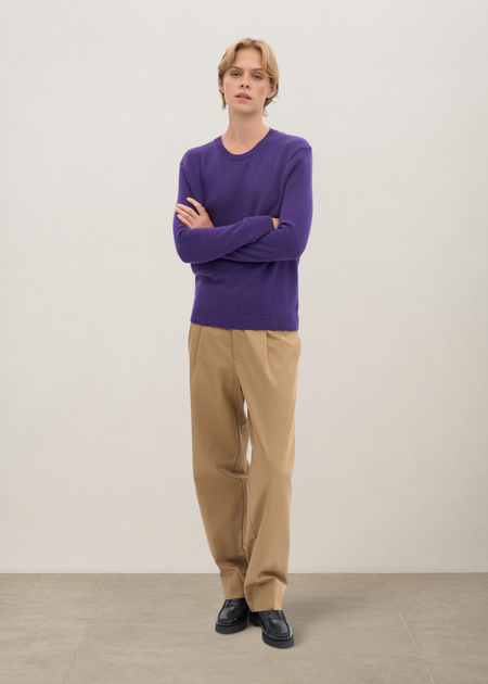Pull en laine mérinos recyclée | violet "women classic merino wool crew - ultra violet", Colorful Standard, photo 3
