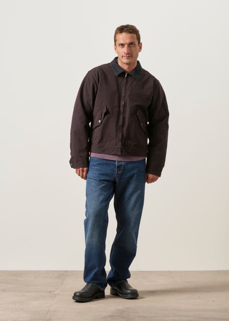 Zip-Jacke aus Bio-Baumwolle | braun "Blake zip jacket duck canvas - dark-brown", Nudie Jeans, Foto 4