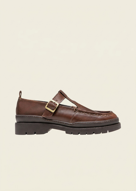 Derbies en cuir certifié | marron "rade oak a marron" - Kleman